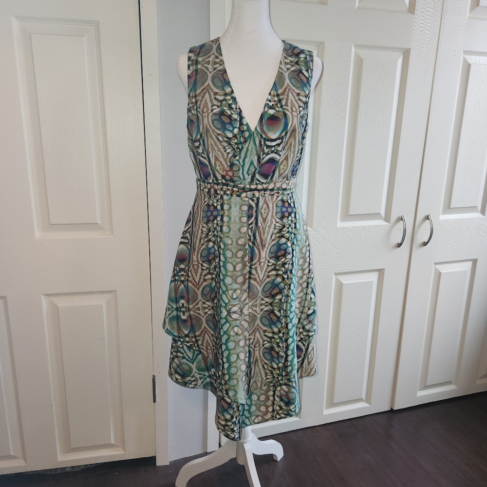 Marc New York Sleeveless Low Cut Midi Length Dress Size 4